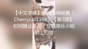 【中文字幕】剧情演绎网黄「Cherrycat1108」【第3弹】时间静止系列，性感黑丝小姐姐上门做