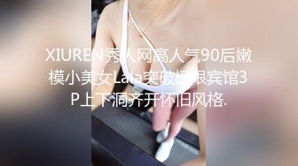 XIUREN秀人网高人气90后嫩模小美女Lala突破极限宾馆3P上下洞齐开怀旧风格.