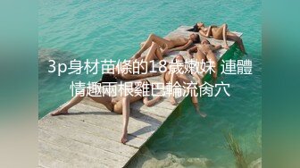 3p身材苗條的18歲嫩妹 連體情趣兩根雞巴輪流肏穴